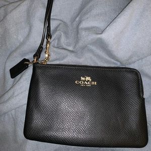 Leather Coach Wristlet